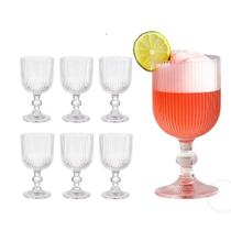 Jogo De Taças De Vidro Transparente Graffiato 350ml 6 Peças