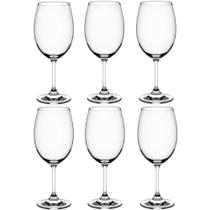 Jogo de Taças de Vinho Cristal 6 Peças Taças Para Vinho 450ml Transparente Sense Jogo de Taças de Vinho Cristal 6 Peças Taças Para Vinho 450ml Transparente Sense