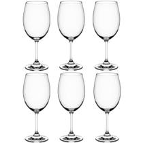 Jogo de Taças de Vinho Cristal 6 Peças Taças Para Vinho 450ml Transparente Sense Jogo de Taças de Vinho Cristal 6 Peças Taças Para Vinho 450ml Transparente Sense