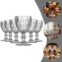 Jogo de Taças Diamante 260ml com 6 Peças Em Vidro Resistente, Ideal Para Água, Suco e Bebidas Perfeito Para Mesa Posta Elegante e Sofisticada Cristal Jogo de Taças Diamante 260ml com 6 Peças Em Vidro Resistente, Ideal Para Água, Suco e Bebidas Perfeito Para Mesa Posta Elegante e Sofisticada Cristal