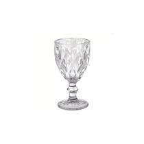 Jogo de Taças Diamante 340ML em Vidro com Relevos Facetados Transparente Praticasa Jogo de Taças Diamante 340ML em Vidro com Relevos Facetados Transparente Praticasa