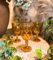 Jogo de taças Diamante Âmbar (café ) 310ml em vidro