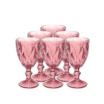 Jogo de Taças Diamante Lilás - 330ml - 6 Peças - Class Home