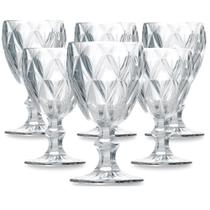 Jogo De Taças Diamante Vidro Elegante Diversas Cores Jogo De Taças Diamante Vidro Elegante Diversas Cores