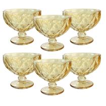 Jogo De Taças Douradas Para Sobremesa 6 Peças 400ml Casita