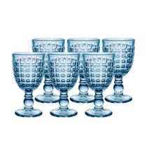 Jogo de taças em vidro L'Hermitage Chevalier 330ml azul