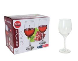 Jogo de Taças Glass em Vidro com 06 Peças 330ml - Dolce Home