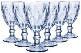 Jogo de Taças Luxx Ellegance 260ml 6 und Cristal Blue Metalizado