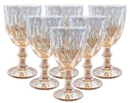 Jogo de Taças Luxx Ellegance 300ml 6 und Cristal Meia Cor Metalizado