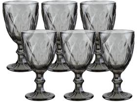 Jogo de Taças para Bebidas de Vidro 330ml 6 Peças Haus Diamond Empire Jogo de Taças para Bebidas de Vidro 330ml 6 Peças Haus Diamond Empire