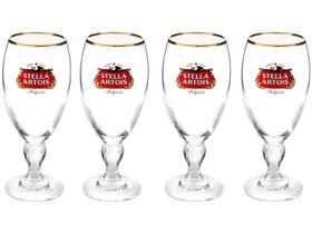 Jogo de Taças para Cerveja de Vidro 250ml - 4 Peças Ambev Stella Artois