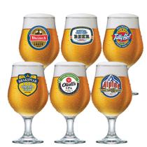 Jogo de Taças para Cerveja Frases Rótulo Belgica 380ml 6 Pcs