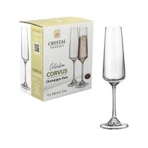 Jogo De Taças Para Champagne 160MlL Cristal Titaniun Bohemia Linha Corvus