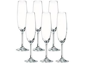 Jogo de Taças para Champanhe Cristal 250ml 6 Peças Jogo de Taças para Champanhe Cristal 250ml 6 Peças