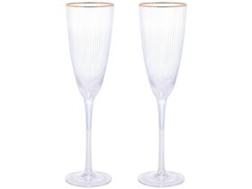 Jogo de Taças para Champanhe de Vidro 300ml 2 Peças Wolff Mesa Lines