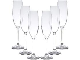 Jogo de Taças para Espumante Cristal 6 Peças - 220ml Bohemia Colibri Crystalite Jogo de Taças para Espumante Cristal 6 Peças - 220ml Bohemia Colibri Crystalite