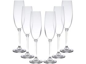 Jogo de Taças para Espumante Cristal 6 Peças - 220ml Bohemia Colibri Crystalite Jogo de Taças para Espumante Cristal 6 Peças - 220ml Bohemia Colibri Crystalite