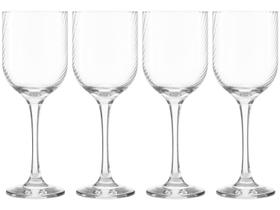 Jogo de Taças para Vinho de Vidro 400ml 4 peças Nadir Fiore