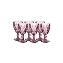 Jogo De Taças Para Vinho Ou Água 6 Peças Diamond 240ml Verde