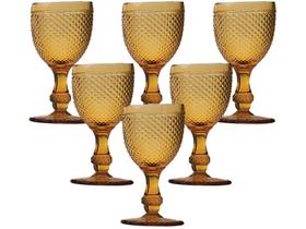 Jogo de Taças para Vinho Vidro 235ml 6 Peças - Bon Gourmet Bico de Jaca