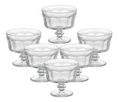 Jogo de Taças Sobremesa de Vidro 250ml - 6 Peças Rendinha