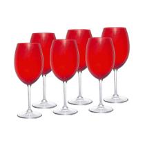 Jogo de taças vinho em cristal ecológico Wolff Banquet 580ml 6 peças vermelho