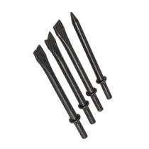 Jogo de talhadeira e ponteiro para martelete pneumático com 4 peças