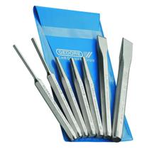 Jogo de Talhadeiras, Punções e Saca Pinos 7 Peças Gedore 038304