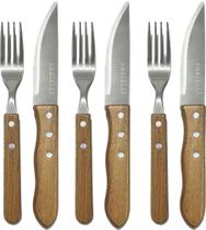 Jogo de Talher Jumbo para Churrasco Garfo e Faca 6 peças - Fratelli Jogo de Talher Jumbo para Churrasco Garfo e Faca 6 peças - Fratelli