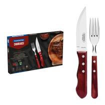 Jogo de Talheres 12 Peças Tramontina Churrasco 21199796 Vermelho Jogo de Talheres 12 Peças Tramontina Churrasco 21199796 Vermelho