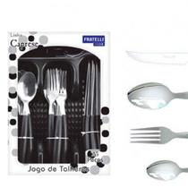 Jogo de Talheres 25 Peças Caprese Preto - Euroquadros