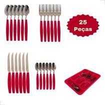 Jogo de Talheres 25 Peças Inox Faqueiro Completo para Almoço e Jantar Jogo de Talheres 25 Peças Inox Faqueiro Completo para Almoço e Jantar