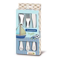 Jogo de Talheres Aço Inox Azul Tramontina Le Petit 66973100