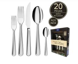 Jogo de Talheres Brinox 20 Peças Aço Inox Siena Jogo de Talheres Brinox 20 Peças Aço Inox Siena
