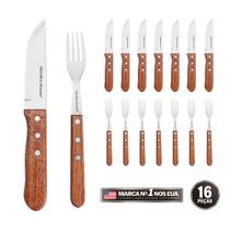 Jogo De Talheres Churrasco Faqueiro Inox 16 Peças Hamilton Beach BBQ Cabo de Madeira Jogo De Talheres Churrasco Faqueiro Inox 16 Peças Hamilton Beach BBQ Cabo de Madeira