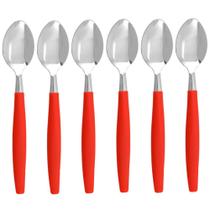 Jogo De Talheres Colher 6 Peças Cabo De Plástico Inox Berlim Jogo De Talheres Colher 6 Peças Cabo De Plástico Inox Berlim