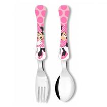 Jogo De Talheres Disney Minnie Infantil 2 Peças - FMSP