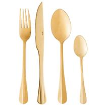 Jogo de Talheres Dourado 24 Pçs Aço Inox Colheres Garfos Facas Colheres Chá Ideal Mesa Posta Chique Utensílio Cozinha Faqueiro Jogo de Talheres Dourado 24 Pçs Aço Inox Colheres Garfos Facas Colheres Chá Ideal Mesa Posta Chique Utensílio Cozinha Faqueiro