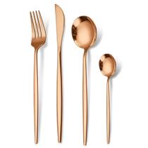 Jogo De Talheres Faqueiro 4 Peças Aço Inox Colher Garfo Faca Colher De Sobremesa Jogo De Talheres Faqueiro 4 Peças Aço Inox Colher Garfo Faca Colher De Sobremesa