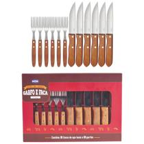 Jogo De Talheres Faqueiro Churrasco 12 Peças Mor Jogo De Talheres Faqueiro Churrasco 12 Peças Mor