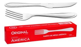 Jogo de Talheres Faqueiro Garfo Faca Inox 24 Peças Bar restaurante Buffet Residencial