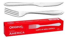 Jogo de Talheres Faqueiro Garfo Faca Inox 24 Peças Bar restaurante Buffet Residencial