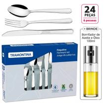 Jogo de Talheres Faqueiro Inox 24 Peças Búzios Tramontina