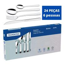 Jogo de Talheres Faqueiro Inox 24 Peças Búzios Tramontina Jogo de Talheres Faqueiro Inox 24 Peças Búzios Tramontina