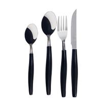 Jogo de Talheres Faqueiro Luxor 25 Pçs cabo anatômico Preto UD341 Jogo de Talheres Faqueiro Luxor 25 Pçs cabo anatômico Preto UD341