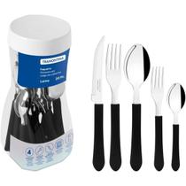 Jogo De Talheres Faqueiro Tramontina Leme Lâminas Aço Inox