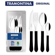 Jogo de Talheres Faqueiro Tramontina Original 12 Peças Aço Inox Leme