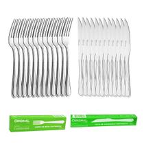 Jogo de Talheres Garfo e Faca Aço Inox 24pçs Continental Original Line Bar Buffet Restaurante Lanchonete Padaria Quiosque