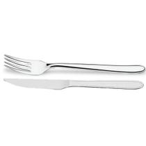 Jogo de Talheres Garfo e Faca Churrasco Inox Siena Brinox Mesa Posta 24 peças