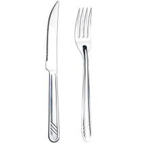 Jogo De Talheres Garfo e Faca Inox 24 Peças Linha Moniz